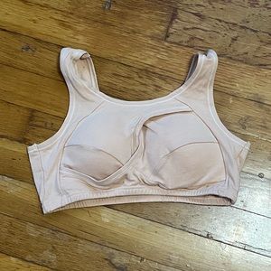 Bralette nude pink padded with crisscross enhancement